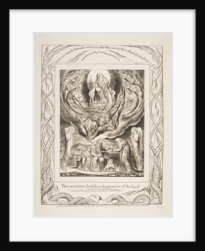 Satan Going Forth from the Presence of the Lord, from Illustrations of the Book of Job, 1825-26 by William Blake