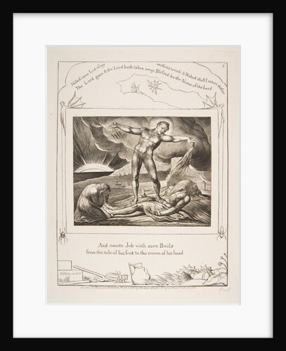 Satan Smiting Job with Boils, from Illustrations of the Book of Job, 1825-26 by William Blake