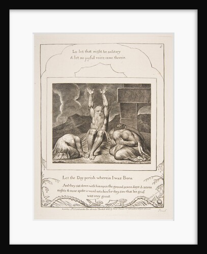Job's Despair, from Illustrations of the Book of Job, 1825-26 by William Blake