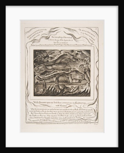 Job's Evil Dreams, from Illustrations of the Book of Job, 1825-26 by William Blake