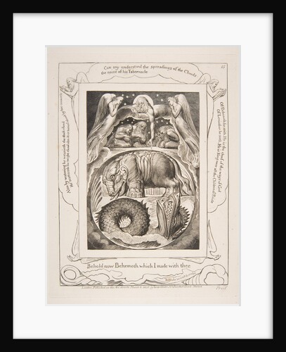Behemoth and Leviathan, from Illustrations of the Book of Job, 1825-26 by William Blake