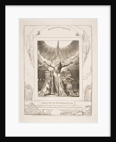 Job's Sacrifice, from Illustrations of the Book of Job, 1825-26 by William Blake