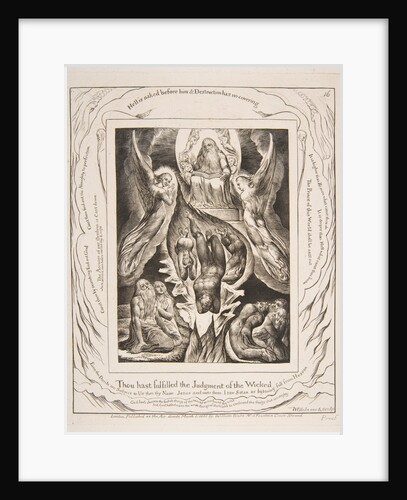 The Fall of Satan, from Illustrations of the Book of Job, 1825-26 by William Blake
