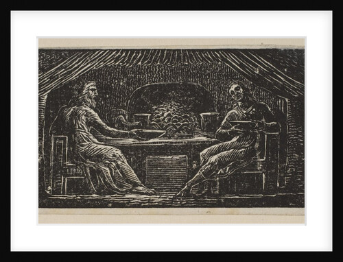 Thenot and Colinet Eat Their Evening Meal, from Thornton's Pastorals of Virgil, 1821 by William Blake