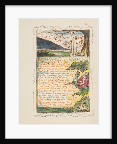 Songs of Innocence and of Experience: Holy Thursday, ca. 1825 by William Blake