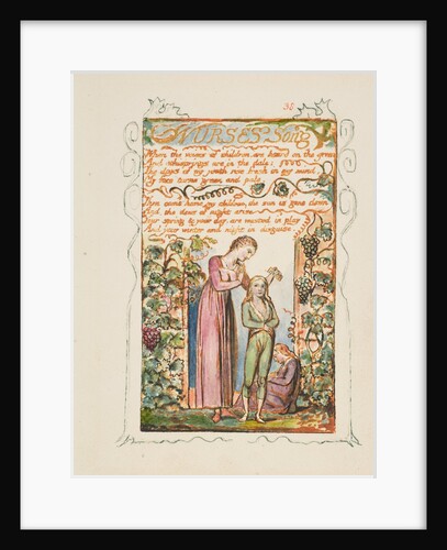 Songs of Innocence and of Experience: Nurses Song, ca. 1825 by William Blake