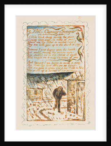 Songs of Innocence and of Experience: The Chimney Sweeper, ca. 1825 by William Blake