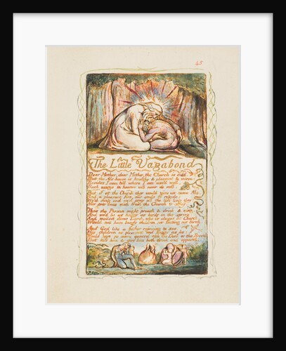Songs of Innocence and of Experience: The Little Vagabond, ca. 1825 by William Blake