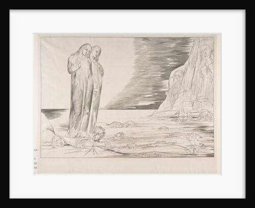 The Circle of Traitors: Dante's Foot Striking Bocca degli Abbate, from Dante's Infe…, ca. 1825-27 by William Blake