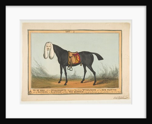 To Be Sold With All His Engagements-The Famous Race Horse Woolsack, June 29, 1829 by William Heath