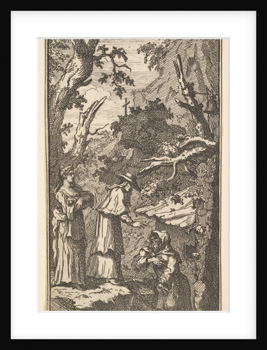 The New Metamorphosis, Plate 7: The Cardinal, a Hermit and Donna Angela Holding Fantasio, 1724 by William Hogarth