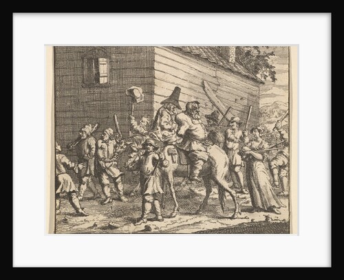 Hudibras and Ralpho Made Prisoners and Carried to the Stock by William Hogarth