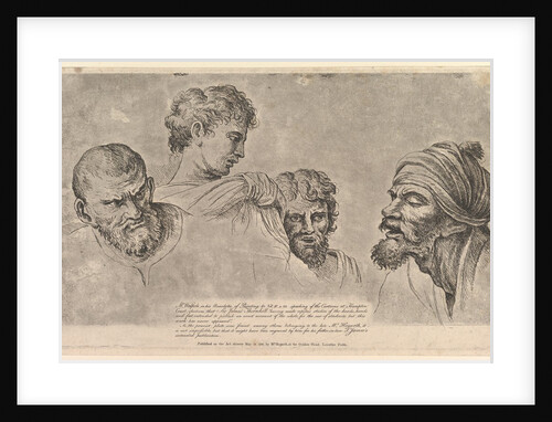 Four Heads From the Raphael Cartoons at Hampton Court, May 14, 1781 by William Hogarth