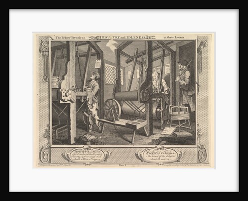 The Fellow 'Prentices at their Looms: Industry and Idleness, plate 1, September 30, 1747 by William Hogarth