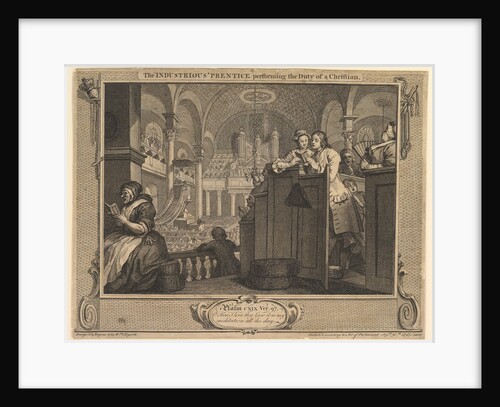 The Industrious 'Prentice Performing the Duty of a Christian: Industry and I…, September 30, 1747 by William Hogarth