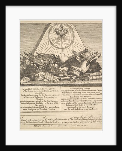 Crowns, Mitres, Maces, etc., 1755 by William Hogarth
