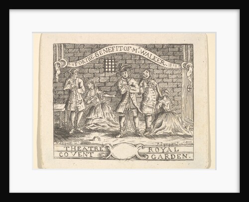 Benefit Ticket for Walker, ca. 1735 by Unknown