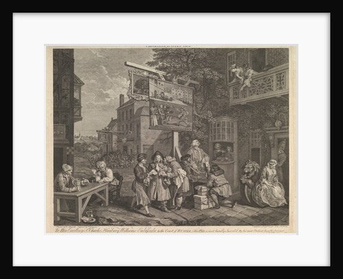 Canvassing for Votes, Plate II: Four Prints of an Election, February 20, 1757 by Charles Grignion