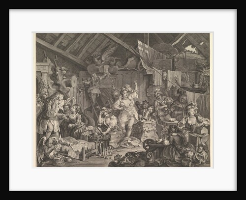 Strolling Actresses Dressing in a Barn, 1738 by William Hogarth