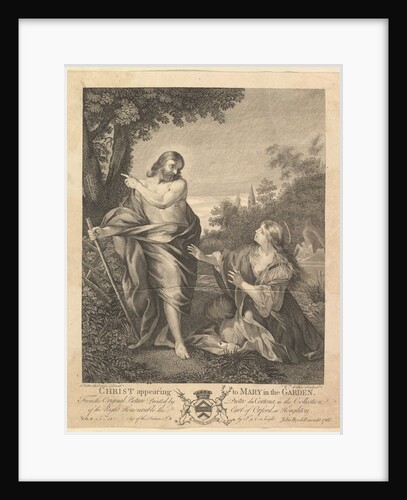Christ Appearing to Mary in the Garden, before 1766 by William Walker