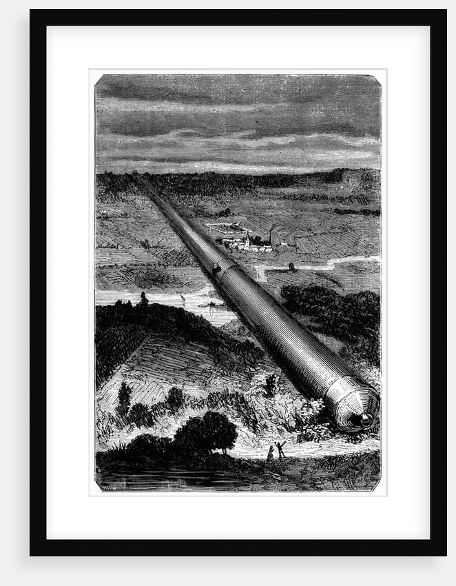 Illustration from De la Terre a la Lune by Jules Verne, 1865 by Unknown