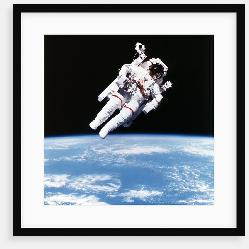 US Astronaut Bruce McCandless spacewalking, 1984 by Unknown