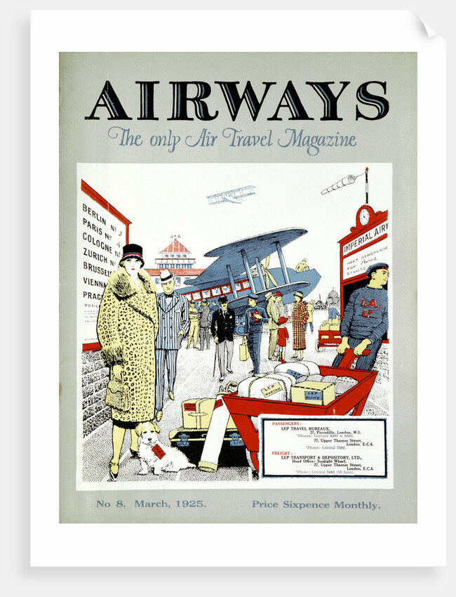 Passengers arriving to embark for Paris at Croydon Aerodrome, London, 1925 by Unknown