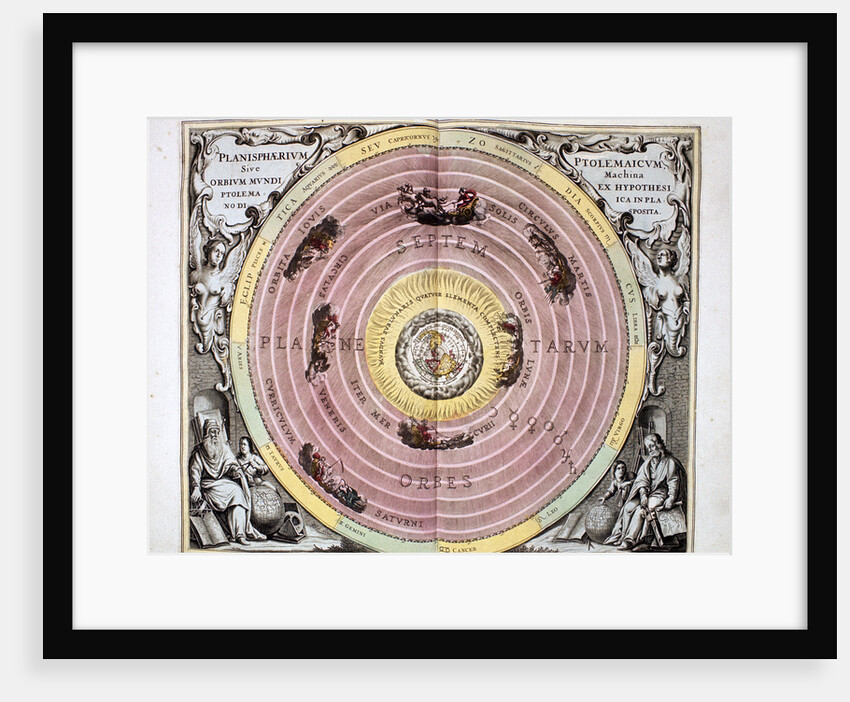 Ptolemaic (geocentric/Earth-centred) system of the Universe, 1708 by Unknown
