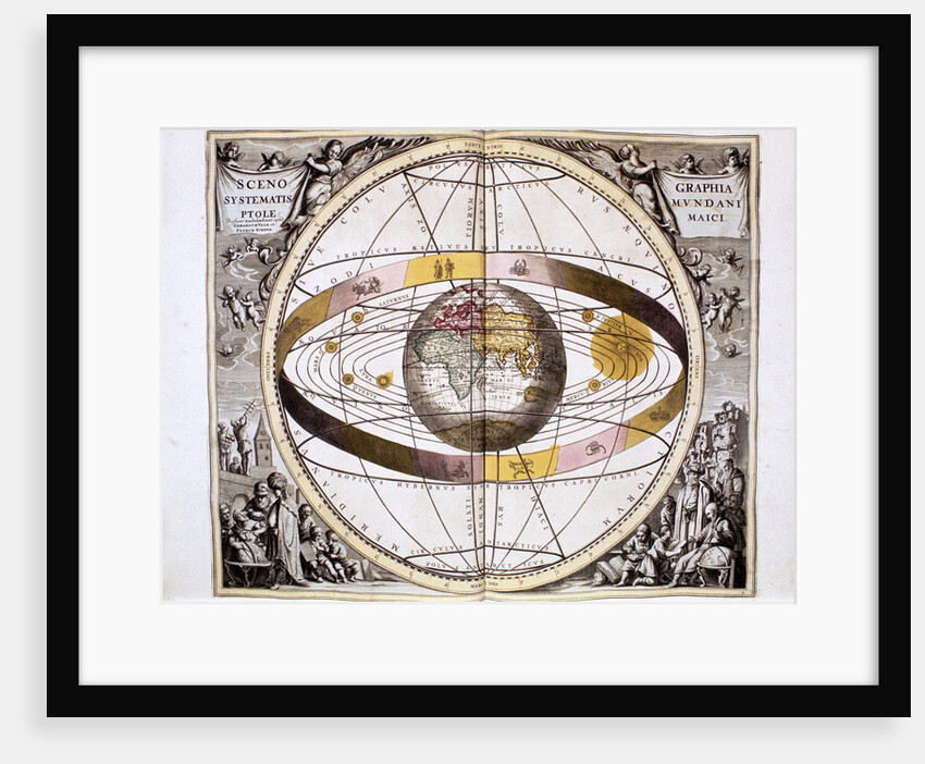 Ptolemaic (geocentric/Earth-centred) system of the Universe, 1708 by Unknown