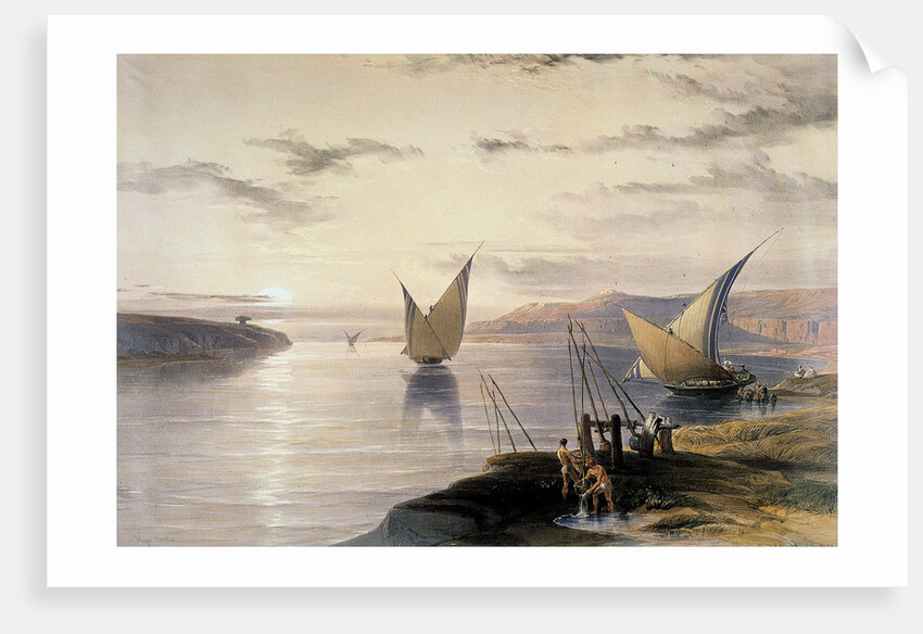 Boats on the Nile, c1838-1839 by David Roberts