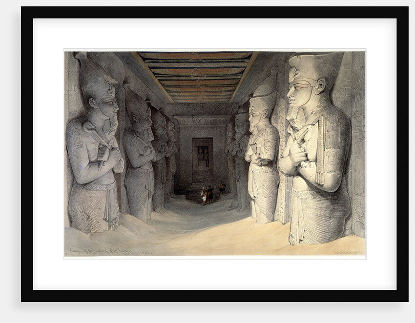 Giant limestone statues of Rameses II, Temple of Rameses, Abu Simbel, Egypt, 1836 by David Roberts
