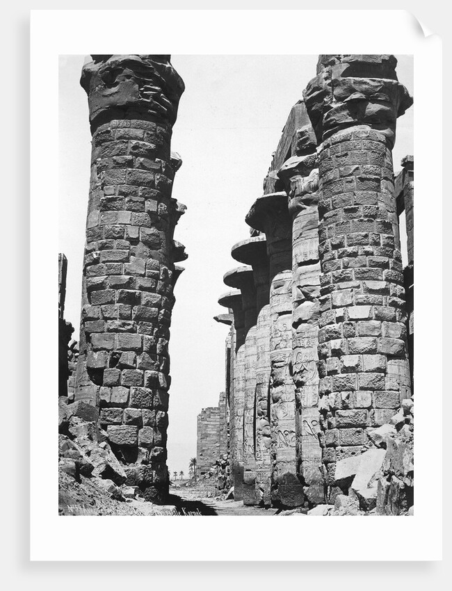 Central alley of the great temple at Karnak, Egypt, 1878 by Unknown