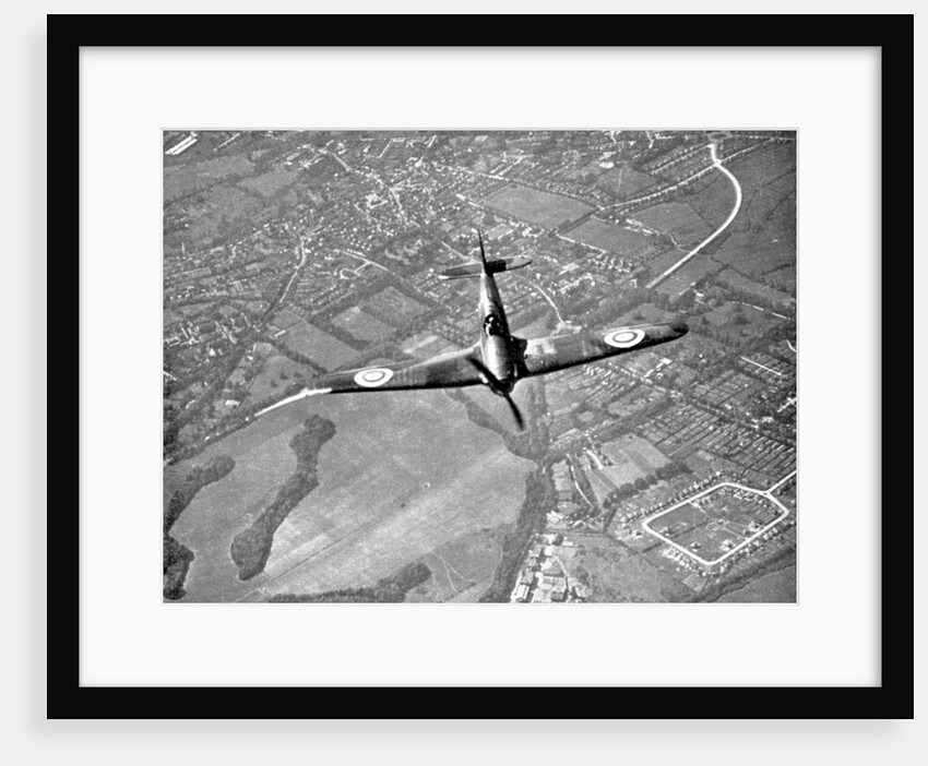 Hawker Hurricane in flight, Battle of Britain, World War II, 1940 by Unknown
