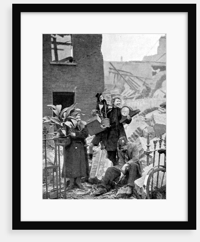 Londoners made homeless by a German air raid during the Blitz, World War II, October 1940 by Unknown