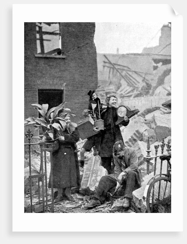 Londoners made homeless by a German air raid during the Blitz, World War II, October 1940 by Unknown