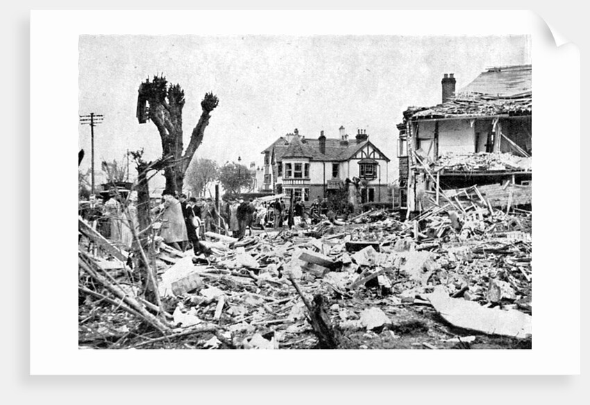 Air raid damage, Clacton-on-Sea, Essex, World War II, April 1940 by Unknown