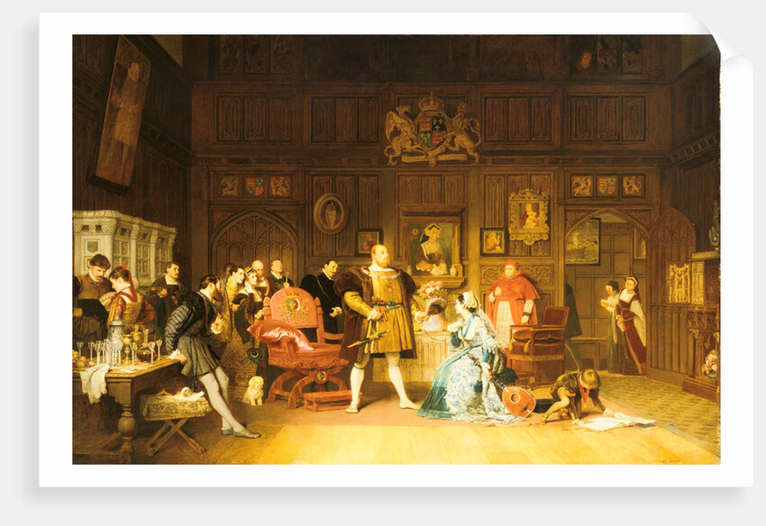 Henry VIII and Anne Boleyn Observed by Queen Catherine, 1870 by Marcus Stone