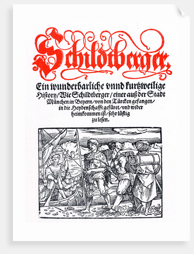Title page of Schildtberger's Travels c1554 by Unknown