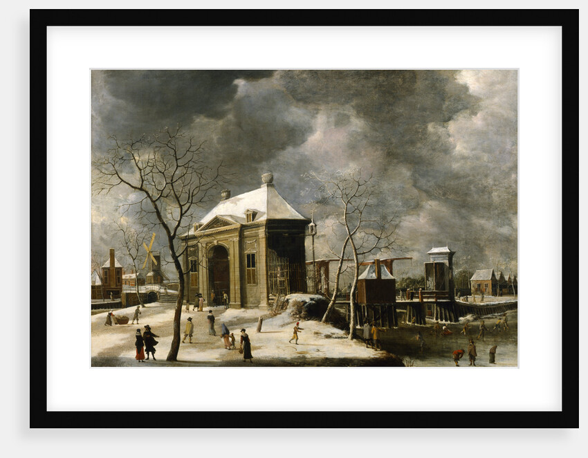 Presumed view of an Amsterdam gate in winter, 1622 by Abrahamsz Beerstraten