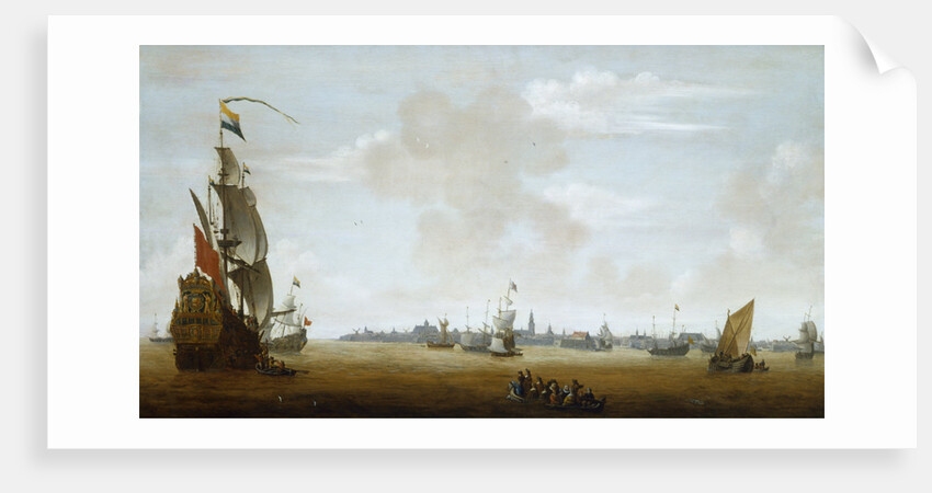 View of Amsterdam from the Sea, 17th century by Peter van den Velde