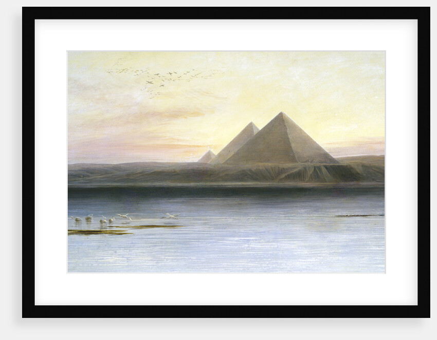 The Pyramids at Gizeh, 19th century by Edward Lear
