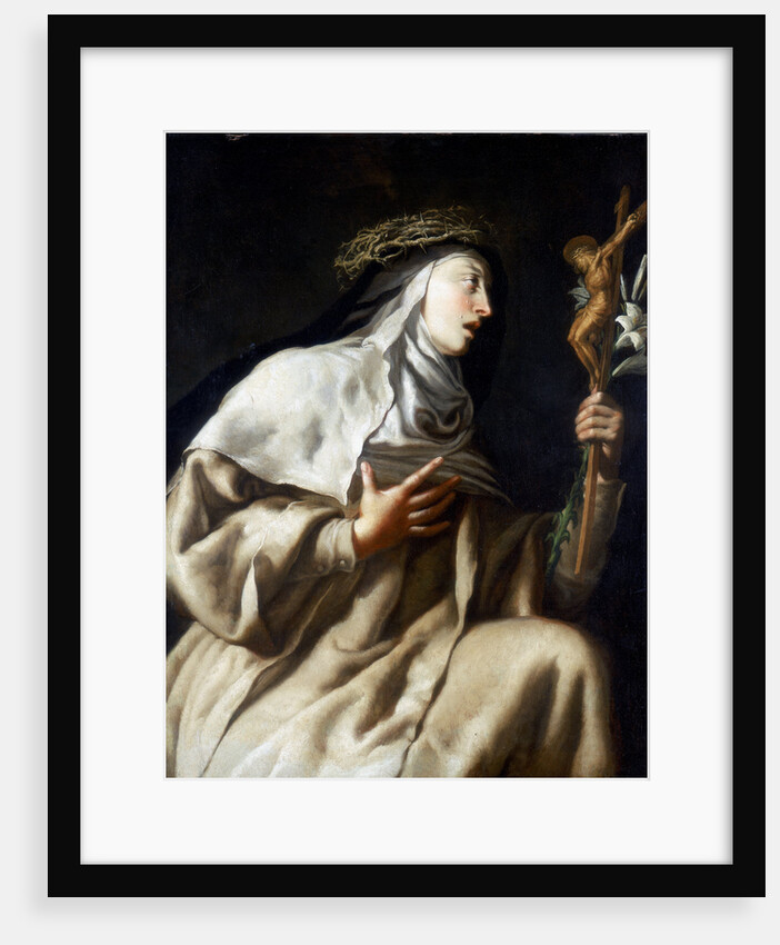 St Teresa of Avila before the Cross, c1621-1663 by Guido Cagnacci