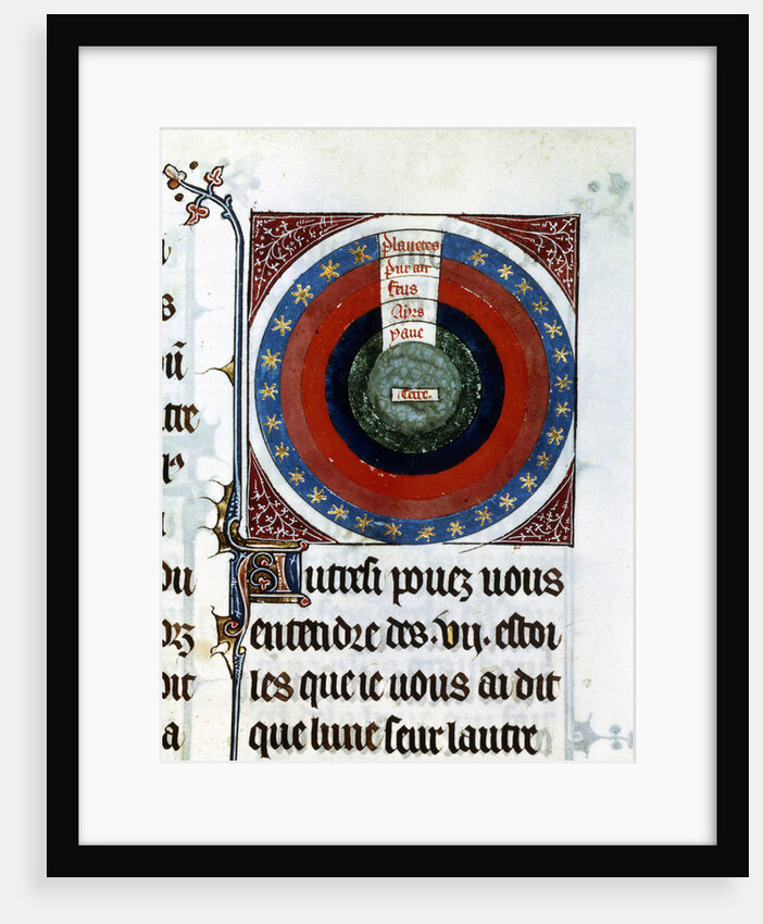 Earth surrounded by Water, Air, Fire, the planets and stars, 13th century by Unknown