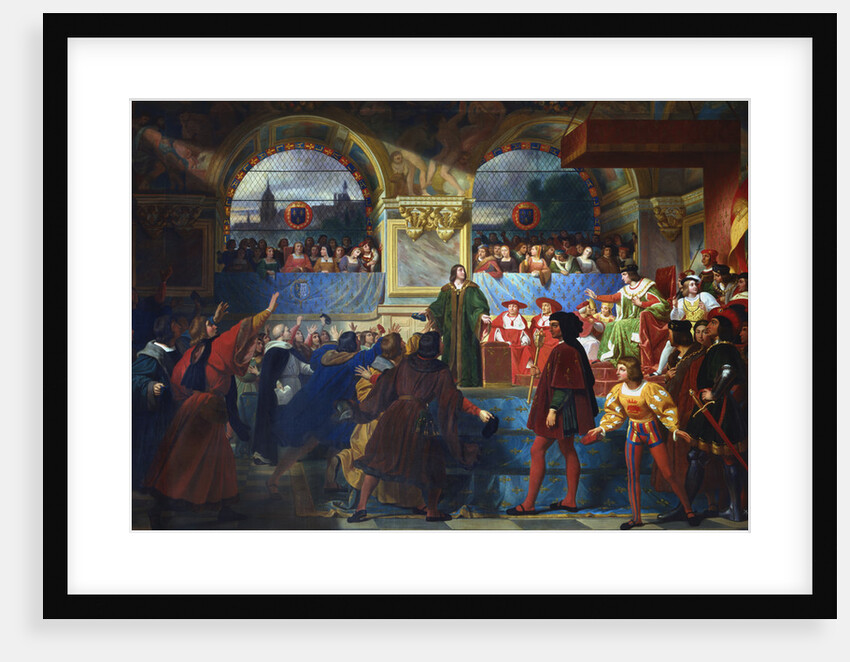 Louis XII proclaimed Father of the People at the States General of Tours, 1506, c1819-c1861 by Jean Louis Bezard