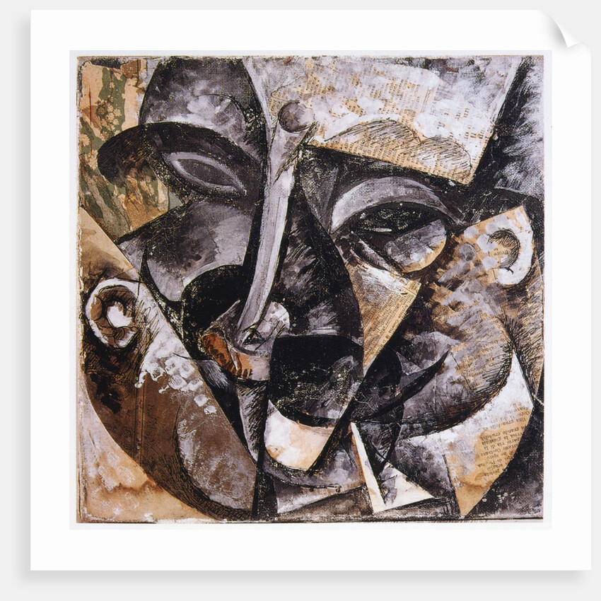 Dynamism of a Man's Head, 1914 by Umberto Boccioni