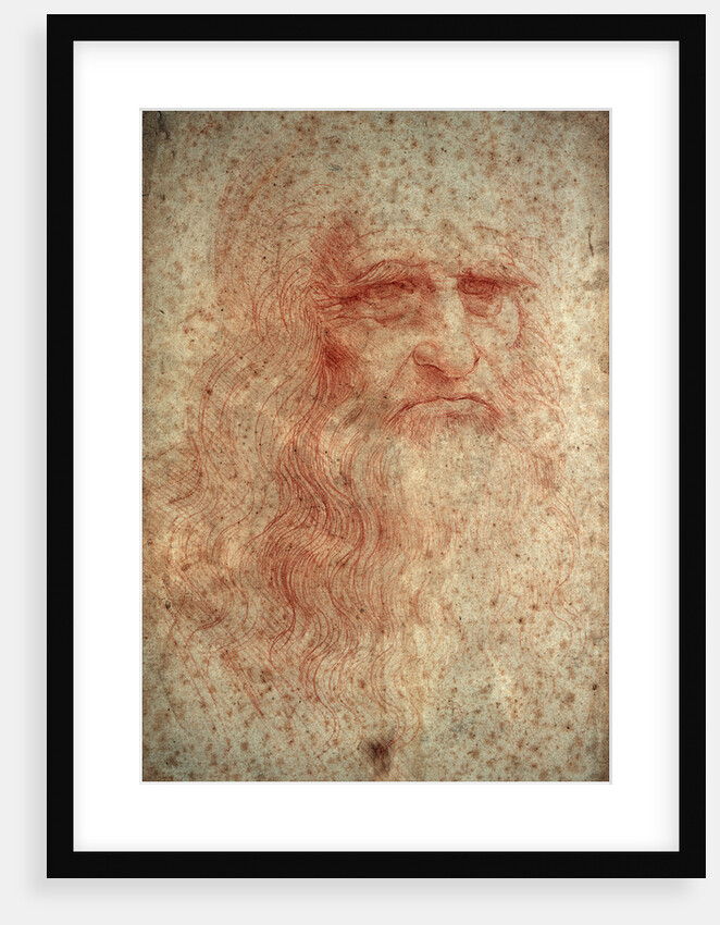 Self portrait of Leonardo da Vinci, Italian painter, sculptor, engineer and architect, c1513 by Leonardo da Vinci