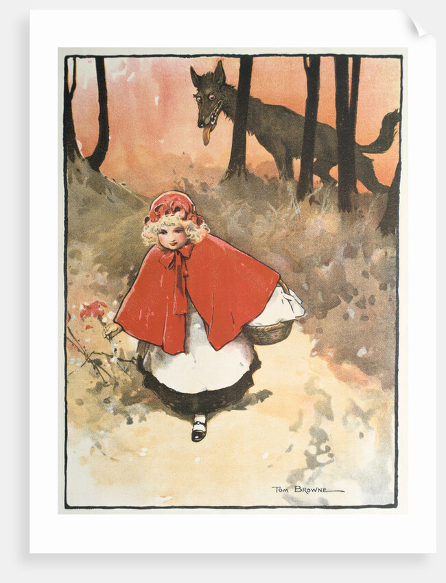 Scene from Little Red Riding Hood, 1900 by Tom Browne