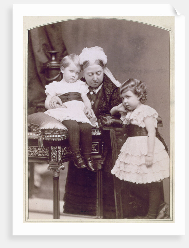 Queen Victoria with two of her grandchildren, April 1886 by Alexander Bassano