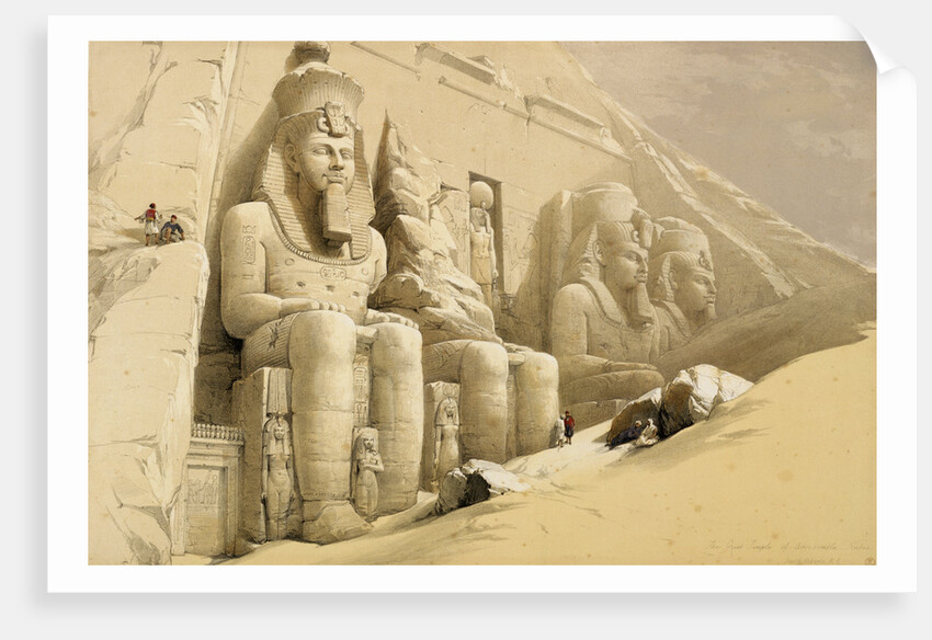 The Great Temple of Abu Simbel, Nubia, Egypt, c1845 by David Roberts