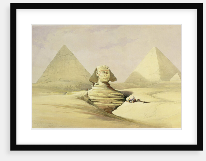The Great Sphinx and the Pyramids of Giza, Egypt, c1845 by David Roberts